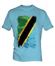Tanzania Grunge Flag Mens T-Shirt
