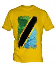 Tanzania Grunge Flag Mens T-Shirt