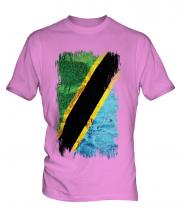 Tanzania Grunge Flag Mens T-Shirt