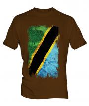 Tanzania Grunge Flag Mens T-Shirt