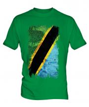 Tanzania Grunge Flag Mens T-Shirt