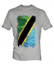 Tanzania Grunge Flag Mens T-Shirt