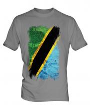Tanzania Grunge Flag Mens T-Shirt