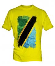 Tanzania Grunge Flag Mens T-Shirt