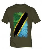 Tanzania Grunge Flag Mens T-Shirt