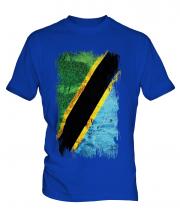 Tanzania Grunge Flag Mens T-Shirt