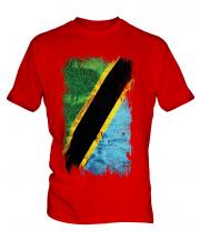 Tanzania Grunge Flag Mens T-Shirt