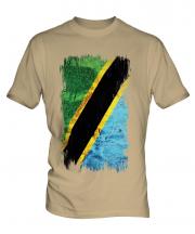 Tanzania Grunge Flag Mens T-Shirt