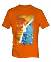 Tierra Del Fuego Province Grunge Flag Mens T-Shirt