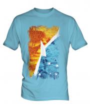 Tierra Del Fuego Province Grunge Flag Mens T-Shirt