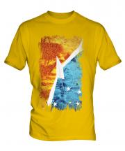 Tierra Del Fuego Province Grunge Flag Mens T-Shirt