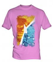 Tierra Del Fuego Province Grunge Flag Mens T-Shirt