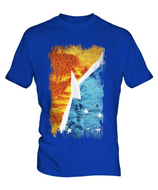Tierra Del Fuego Province Grunge Flag Mens T-Shirt
