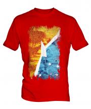 Tierra Del Fuego Province Grunge Flag Mens T-Shirt
