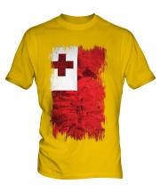 Tonga Grunge Flag Mens T-Shirt