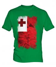 Tonga Grunge Flag Mens T-Shirt