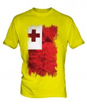 Tonga Grunge Flag Mens T-Shirt