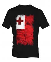 Tonga Grunge Flag Mens T-Shirt