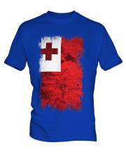 Tonga Grunge Flag Mens T-Shirt