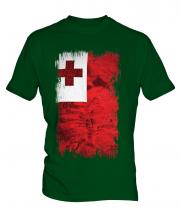 Tonga Grunge Flag Mens T-Shirt