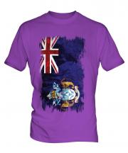 Tristan Da Cunha Grunge Flag Mens T-Shirt