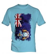Tristan Da Cunha Grunge Flag Mens T-Shirt