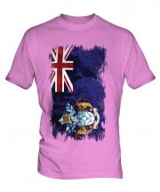 Tristan Da Cunha Grunge Flag Mens T-Shirt