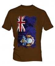 Tristan Da Cunha Grunge Flag Mens T-Shirt