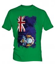 Tristan Da Cunha Grunge Flag Mens T-Shirt