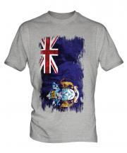 Tristan Da Cunha Grunge Flag Mens T-Shirt