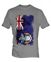 Tristan Da Cunha Grunge Flag Mens T-Shirt