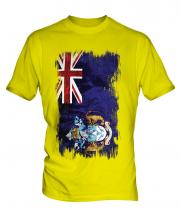 Tristan Da Cunha Grunge Flag Mens T-Shirt