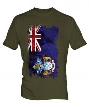 Tristan Da Cunha Grunge Flag Mens T-Shirt