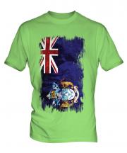 Tristan Da Cunha Grunge Flag Mens T-Shirt