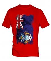 Tristan Da Cunha Grunge Flag Mens T-Shirt