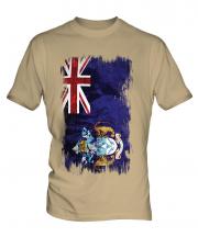 Tristan Da Cunha Grunge Flag Mens T-Shirt
