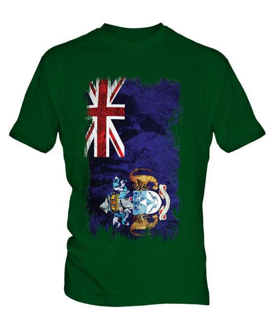Tristan Da Cunha Grunge Flag Mens T-Shirt