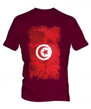 Tunisia Grunge Flag Mens T-Shirt