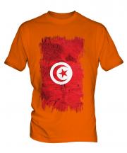 Tunisia Grunge Flag Mens T-Shirt