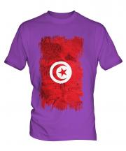 Tunisia Grunge Flag Mens T-Shirt