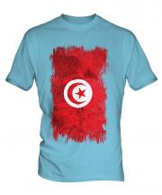 Tunisia Grunge Flag Mens T-Shirt