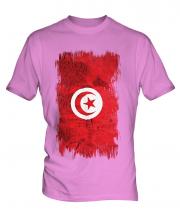 Tunisia Grunge Flag Mens T-Shirt