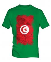 Tunisia Grunge Flag Mens T-Shirt