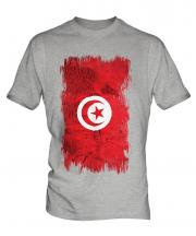 Tunisia Grunge Flag Mens T-Shirt