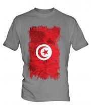 Tunisia Grunge Flag Mens T-Shirt
