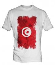 Tunisia Grunge Flag Mens T-Shirt