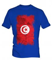 Tunisia Grunge Flag Mens T-Shirt