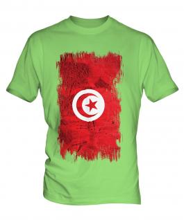 Tunisia Grunge Flag Mens T-Shirt