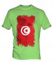 Tunisia Grunge Flag Mens T-Shirt