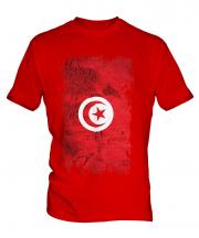 Tunisia Grunge Flag Mens T-Shirt